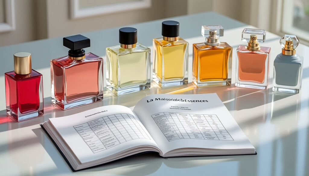 découvrez notre tableau de concordance parfum la maison des essences pour des équivalences précises et trouvez facilement votre fragrance idéale.