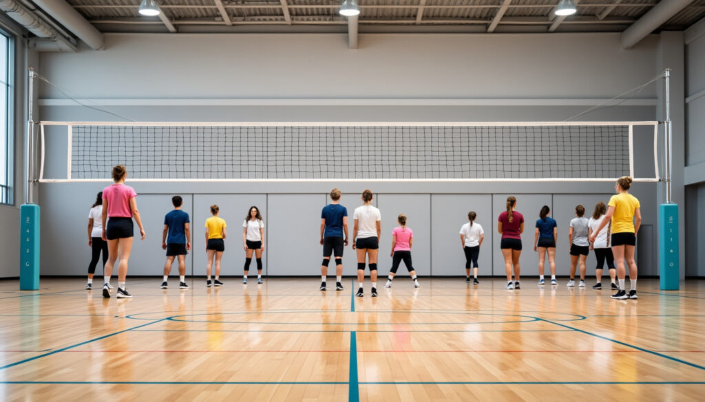 découvrez les hauteurs officielles du filet de volley-ball selon les différentes catégories d'âge et les sexes, conformes aux normes internationales.